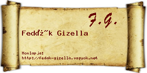 Fedák Gizella névjegykártya