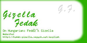 gizella fedak business card